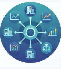 Department context diagram with business data icons